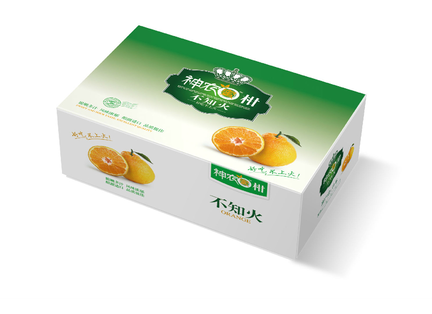 鄭州包裝盒印刷－神農柑不知火產品包裝盒印刷