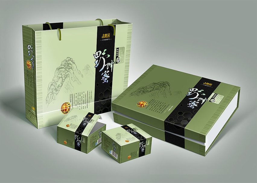 野蜂蜜產品包裝盒印刷